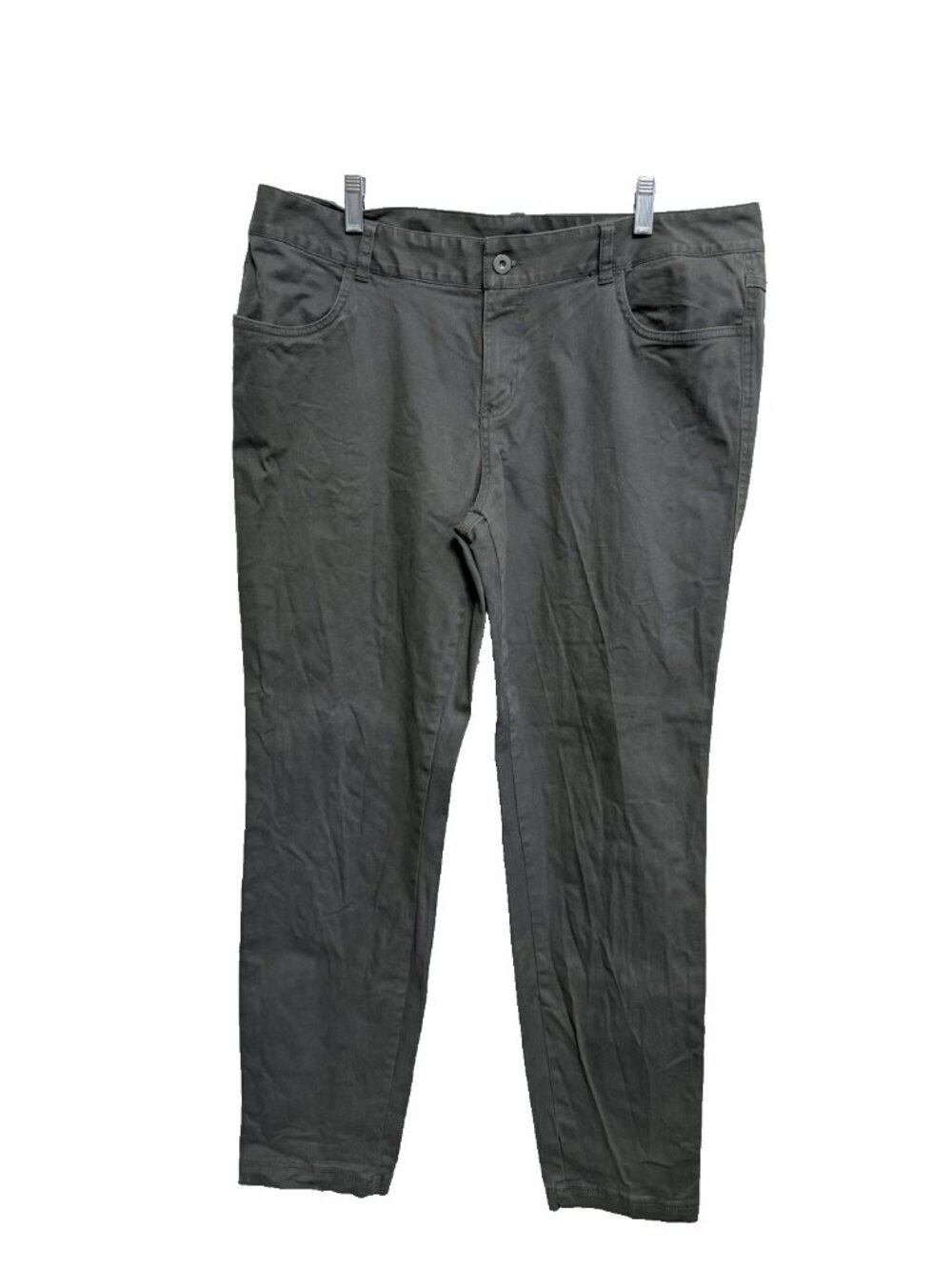 Columbia Women's Twill Chino DK Gray Pants Size 16 Hiking Work Outdoor READ